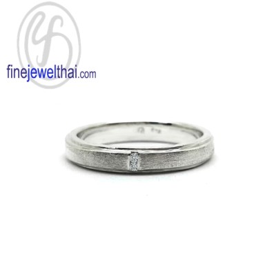 แหวนทองคำขาว แหวนเพชร แหวนคู่ แหวนแต่งงาน แหวนหมั้น - R30145DWG